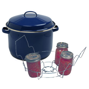 Canning pot with rack included.