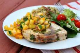 Grilled Swordfish and Pineapple Salsa